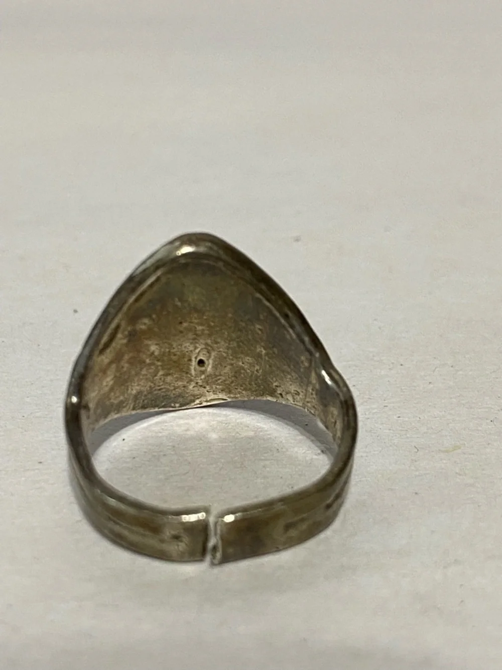 VINTAGE NAVAJO CORAL TURQUOISE INLAYED STERLING SILVER RING Sz 4.5 Flaw